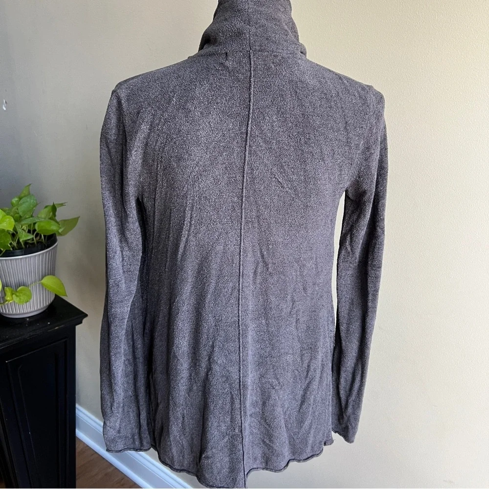 Barefoot Dreams Cardigan Sweater with Cascading Collar Sz S/M